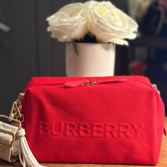 Burberry Vibrant Red Cosmetic Bag - Picture 1 of 5